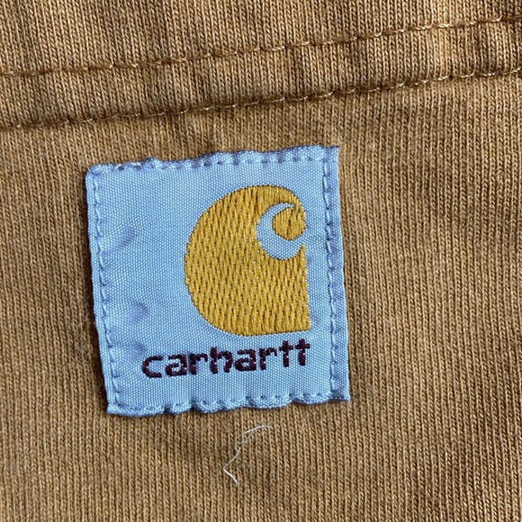 Carhartt Original Fit Pocket T-Shirt Men's Medium Tan Pre Owned - Picture 4 of 9
